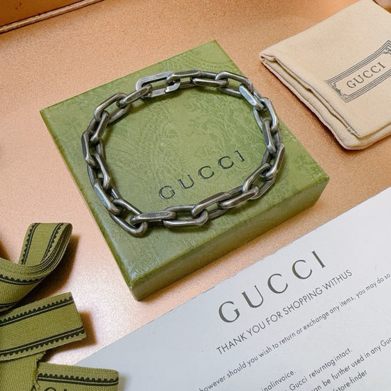 Gucci Classic Original Logo Brass Bracelet