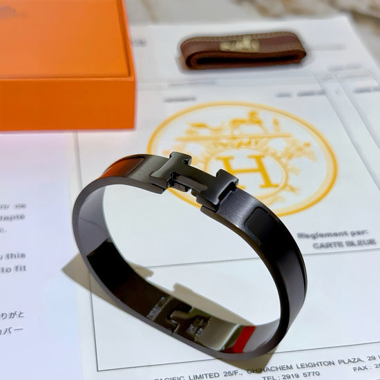 Hermes Hermes Black Warrior Bracelet with Enamel