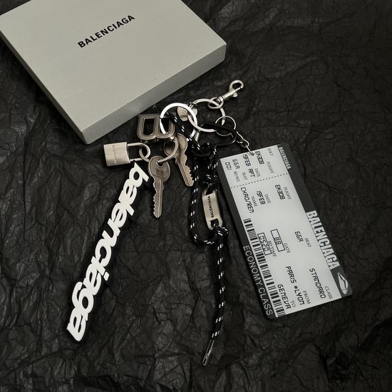 Balenciaga Passport Card Holder Keychain Bag Charm
