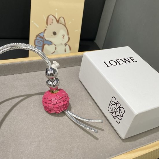 Loewe Cute Leather Moon Rabbit Bag Hanging Charm