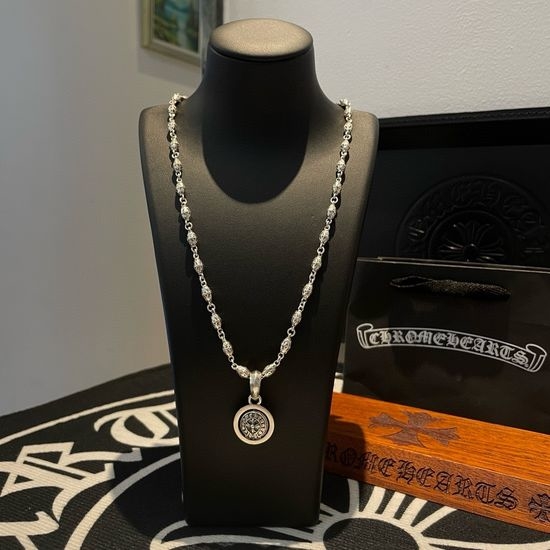 Chrome Hearts Cross Flower Ball Pendant Necklace
