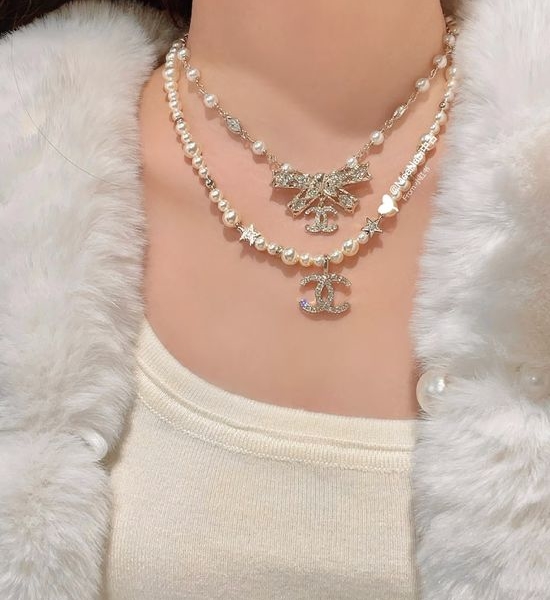 Chanel Layered Pendant Necklace