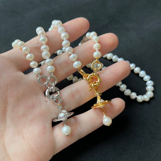 Vivienne Westhood Pearl Beaded Pendant Necklace