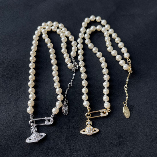 Vivienne Westhood Unique Pin Design Pendant Necklace