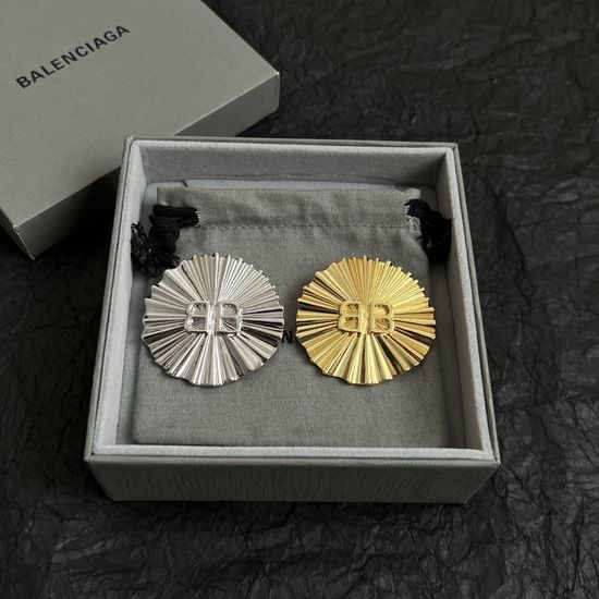 Balenciaga Large Size Polished Metal Brooch