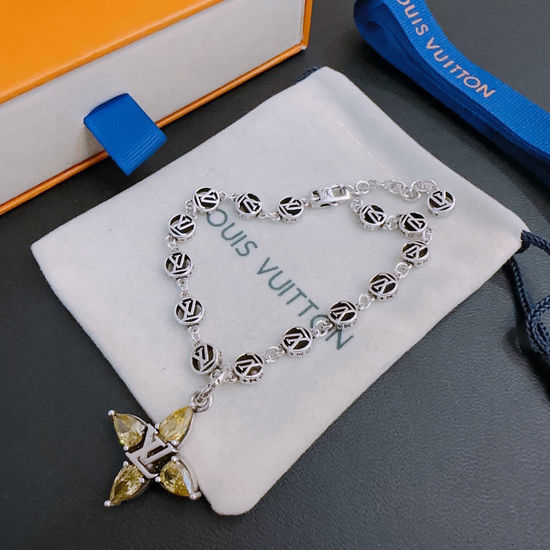 Louis Vuitton LV Vintage Punk Adjustable Silver Bracelet