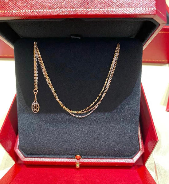 Cartier Three Color 18K Gold Plated Necklace