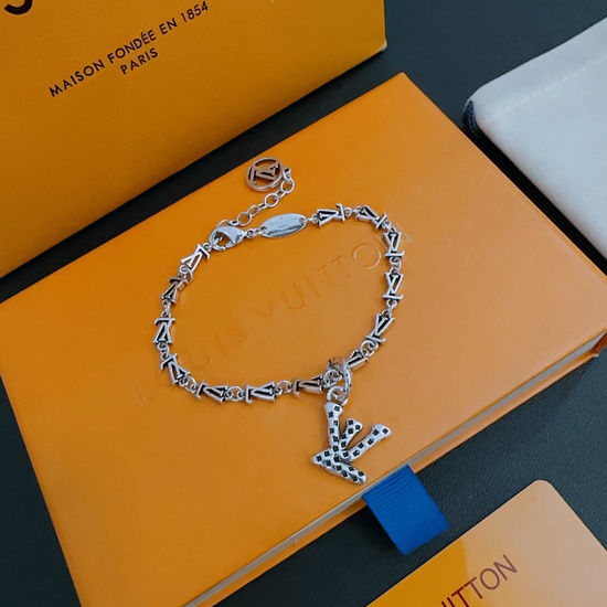 Louis Vuitton LV Vintage Adjustable Cuban Chain Bracelet
