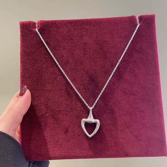 Gucci Silver Heart Pendant Necklace