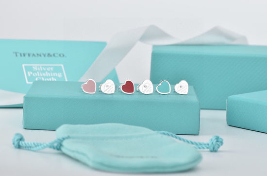 Tiffany & Co. Classic Enamel Asymmetric Stud Earrings