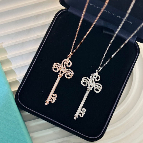 Tiffany & Co. Adjustable Micro-inlaid Silver Necklace