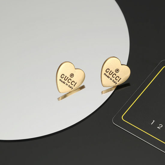 Gucci Retro Heart Shape Stud Earrings