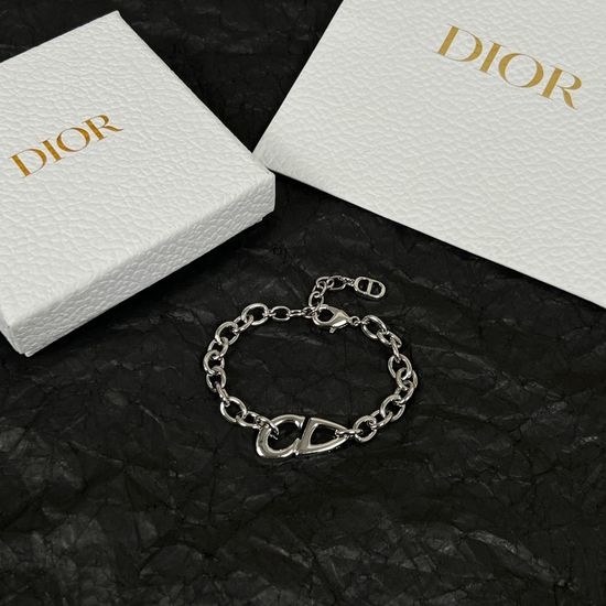 Christian Dior CD Vintage Style Brass Bracelet