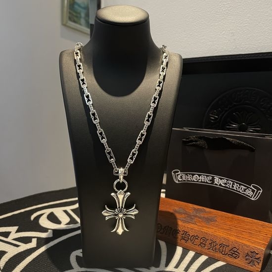 Chrome Hearts Vintage Interlocking Cross Pendant Necklace