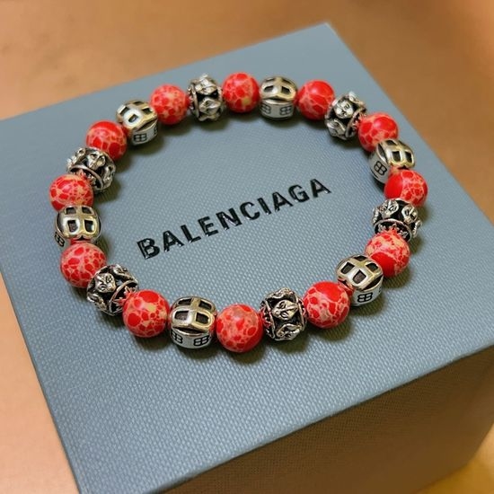 Balenciaga Vintage Style Snake Skin Stone Bracelet