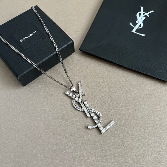 Yves Saint Laurent YSL Letter Necklace Premium Jewelry Piece