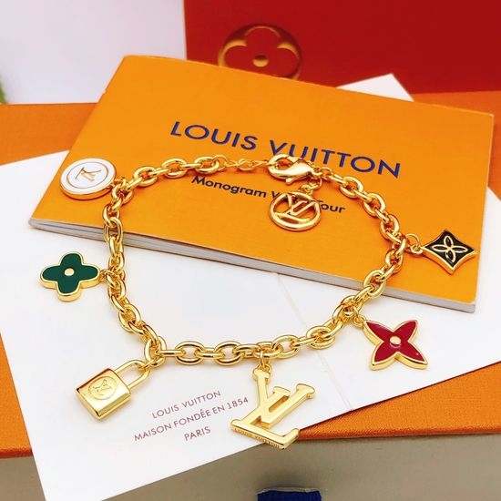 Louis Vuitton LV Colorful Enamel Bracelet Brass Material