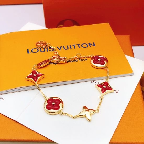 Louis Vuitton LV Red Mother-of-Pearl Bracelet