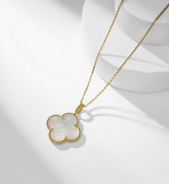 Van Cleef & Arpels VCA Reversible Double Wear Four Leaf Necklace