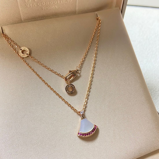 Cartier Heart Hollow Three Ring Necklace