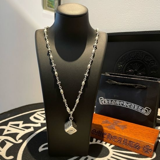 Chrome Hearts Vintage Cross Pendant Silver Necklace