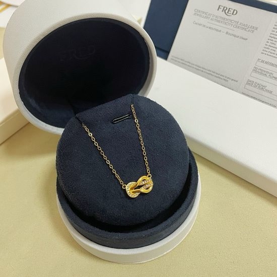 Fred Semi Diamond Lucky Pendant Necklace