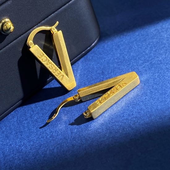 Versace Vintage Stylish Metal Letter Earrings