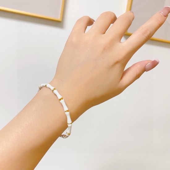 Gucci Elegant Bamboo Shape Silver Bangle