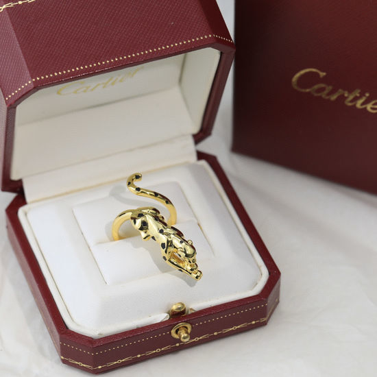 Cartier Panther Pattern Open Band Ring