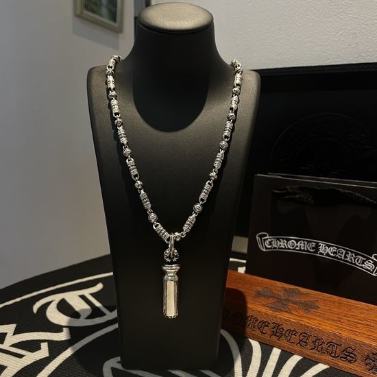 Chrome Hearts Roller Cross Vintage Pendant Necklace