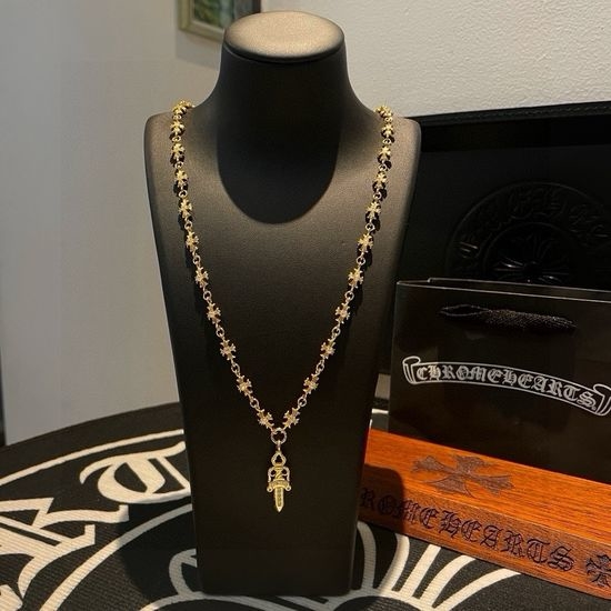Chrome Hearts Diamond Cross Pendant Vintage Necklace