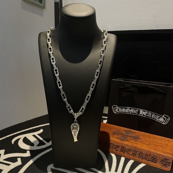 Chrome Hearts Interlocking Cross Pendant Necklace
