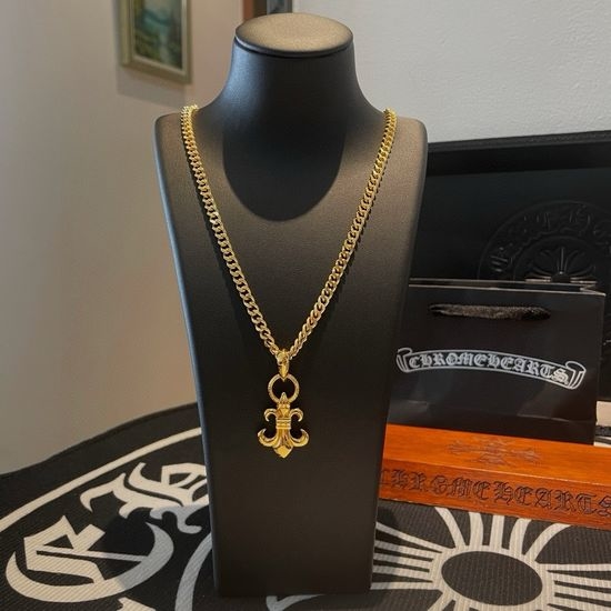 Chrome Hearts Vintage Side Chain Pendant Necklace