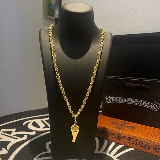 Chrome Hearts Vintage Style Cross Pendant Necklace