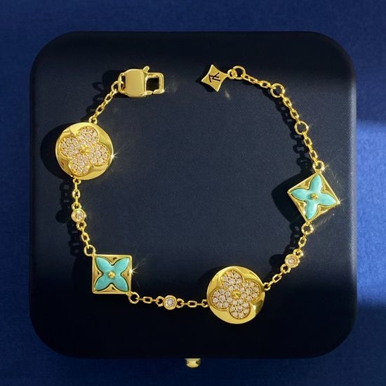 Louis Vuitton LV Turquoise Inlaid Bracelet