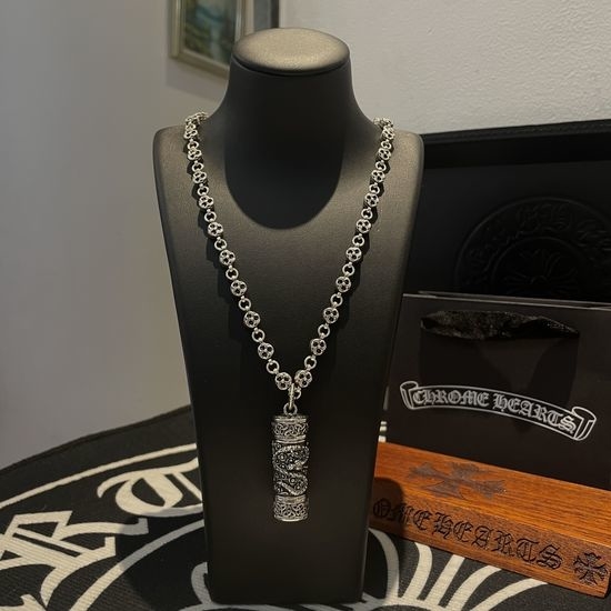 Chrome Hearts Vintage Patterned Pendant Necklace