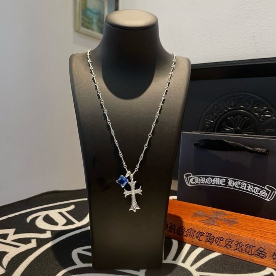 Chrome Hearts Vintage Twisted Cross Pendant Necklace