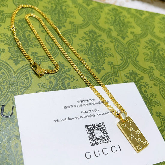 Gucci Vintage Double G Pendant Necklace Timeless