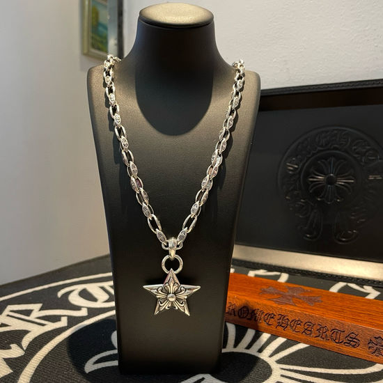 Chrome Hearts Letter Diamond Pendant Necklace
