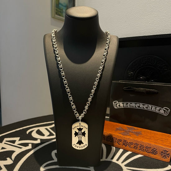 Chrome Hearts Vintage Cross Flower Ball Pendant Necklace