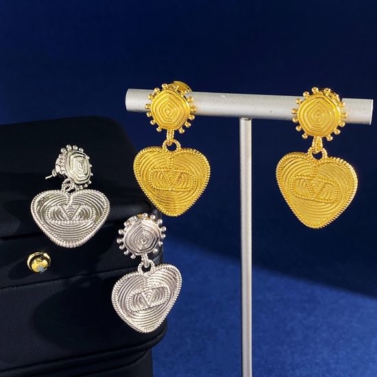 Valentino Spiral Heart Drop Earrings