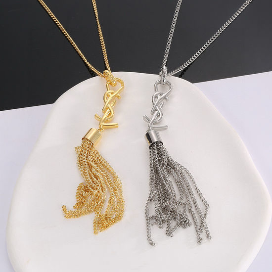 Yves Saint Laurent YSL Classic Letter Pendant Necklace