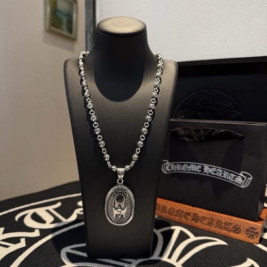 Chrome Hearts Vintage Heart Eagle Pendant Necklace