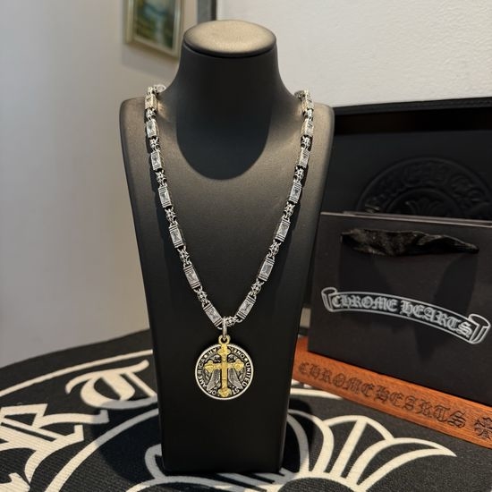 Chrome Hearts Vintage Cross Eagle Pendant Necklace