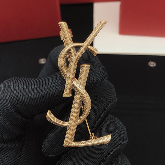 Yves Saint Laurent YSL Snake Scale Brooch Premium Brass Material