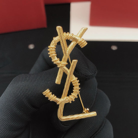 Yves Saint Laurent YSL Twist Design Stylish Brooch