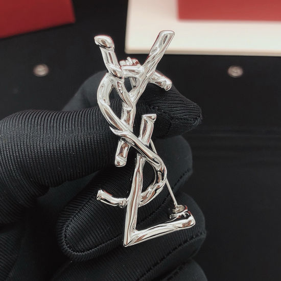 Yves Saint Laurent YSL Classic Brass Material Fashion Brooch