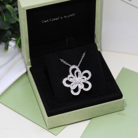 Van Cleef & Arpels VCA Large Flower Necklace Dual Use as Brooch