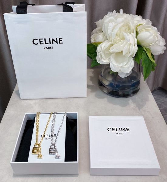 Celine Unique Lock Pendant Necklace