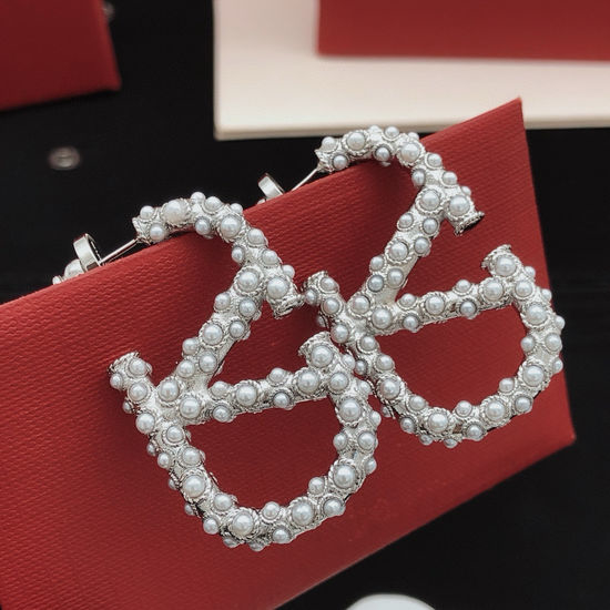 Valentino Rhinestone Beaded Large Stud Earrings